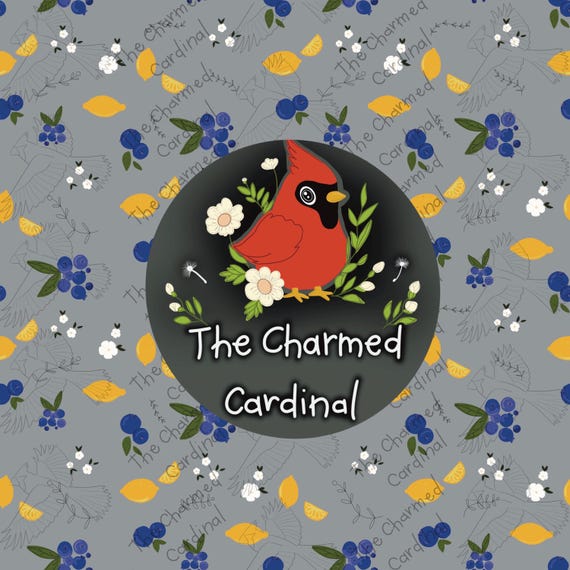 Blueberry Lemon Seamless Repeating Pattern, Print Ready, Perfect for Pillows or Wrapping Paper, PDF, JPEG, PNG, 400DPI by TheCharmedCardinal